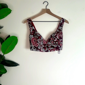 NWOT Christian Pellizzari Floral Cropped Tank‎ Top Size 42